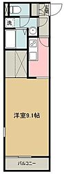 LEONEXTサンモール向原 1Kの間取図画像