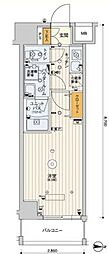 スカイコートパレス一橋学園 1Kの間取図画像