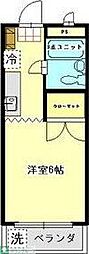 サンハイム大沢 1Kの間取図画像