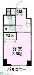 エミネンス東村山 1Kの間取図画像