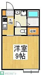 おりーぶ館 1Kの間取図画像