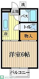 ニューサニーフラット 1Kの間取図画像