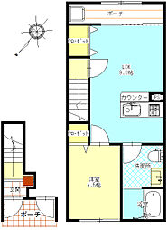 グランビュー城山 1LDKの間取図画像