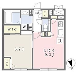 Ｒｅｖｅ　Ｒｅｓｉｄｅｎｃｅ　本駒込 2階1LDKの間取り