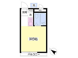 パレス東池袋 ワンルームの間取図画像