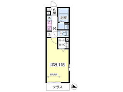 ポラール・キキ2 1Kの間取図画像