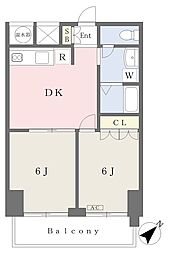 スナン117 2DKの間取図画像