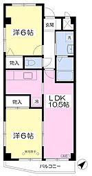 パークヒルズ 2LDKの間取図画像