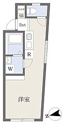 GradoOYAMA ワンルームの間取図画像