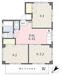 西池袋グリーンヒルマンション栗山 3DKの間取図画像
