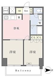 スナン117 2DKの間取図画像