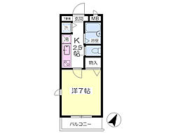 カストル南大塚 1Kの間取図画像