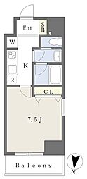 ネクストワン椎名町 1Kの間取図画像