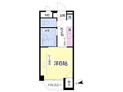 グリーンコート 1Kの間取図画像