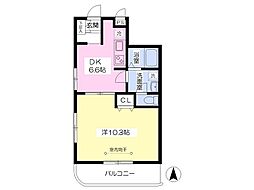 サンライズマンション6 1DKの間取図画像