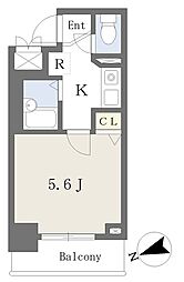 コーポ白山 1Kの間取図画像