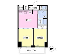 スナン117 2DKの間取図画像