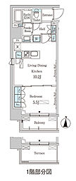 パークアクシス本所・親水公園 1LDKの間取図画像
