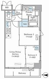Daiwa Grace Maison 亀有 2LDKの間取図画像