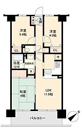 RJRRECROSS立石 3LDKの間取図画像