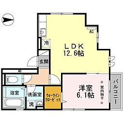 miyabi 1LDKの間取図画像