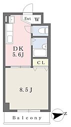 麻布ビル 1DKの間取図画像