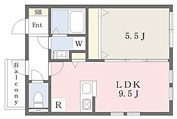 Skuld渋谷本町 1LDKの間取図画像