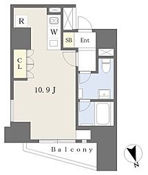 コートヒルズ広尾南 ワンルームの間取図画像
