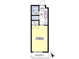 スターハイツ 1Kの間取図画像