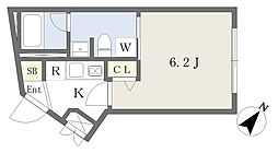ファーストクラス北参道 1Kの間取図画像