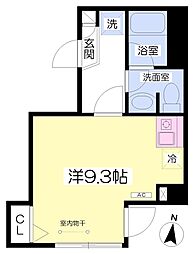 パーシモンズ・プレイス ワンルームの間取図画像