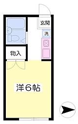 ロジュマン ワンルームの間取図画像