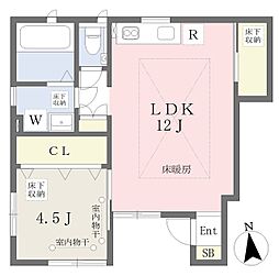 サザンコートA 1LDKの間取図画像