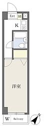 サンライズ目黒 1Kの間取図画像