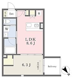 レーヴレジデンス武蔵小山2 1LDKの間取図画像