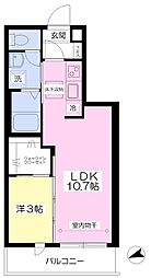 パインクレスト井の頭 1階1LDKの間取り