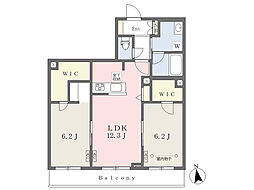 グランシエル 2LDKの間取図画像