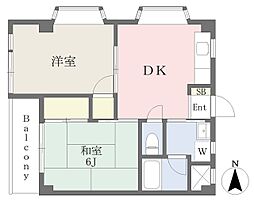 グランドヒル井の頭 2DKの間取図画像