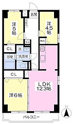 アバンダント東小金井 3LDKの間取図画像