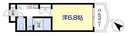 ヒルサイド柚木 ワンルームの間取図画像