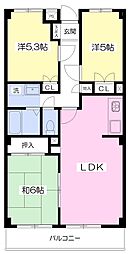 ラ・ネージュ 3LDKの間取図画像