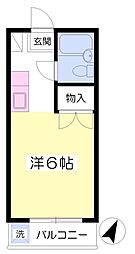 サンハイム ワンルームの間取図画像