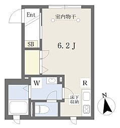 フィールドモア ワンルームの間取図画像