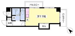 エスカイア100河辺第四 ワンルームの間取図画像