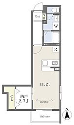 ランドステージ元横山 ワンルームの間取図画像