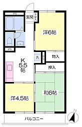 メゾン台町 3Kの間取図画像