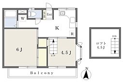 コーポ木村 2Kの間取図画像