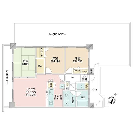 3LDK 間取り