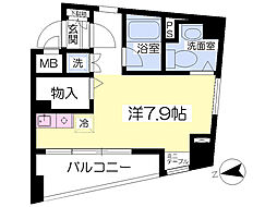 ウエスタンパークコート ワンルームの間取図画像