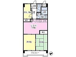 アスティー富士 3LDKの間取図画像